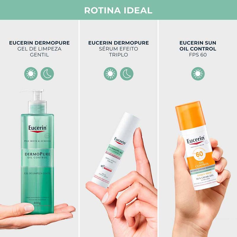 EUCERIN Gel de Limpeza Facial Antiacne Dermo Pure Gentil Pele Mista e Oleosa 400g