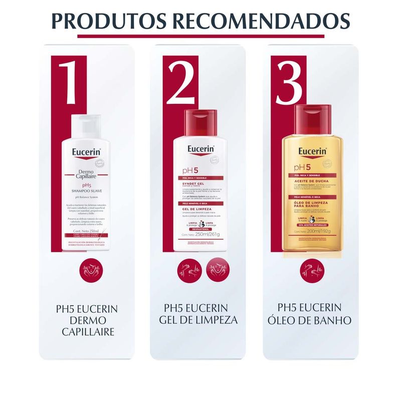 EUCERIN Óleo de Limpeza Corporal pH5 Banho 200ml