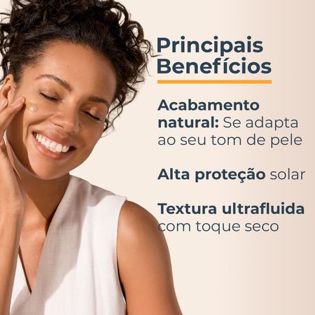 Eucerin Sun Protetor Solar Facial com Cor Hydro Fluid FPS70 Escura